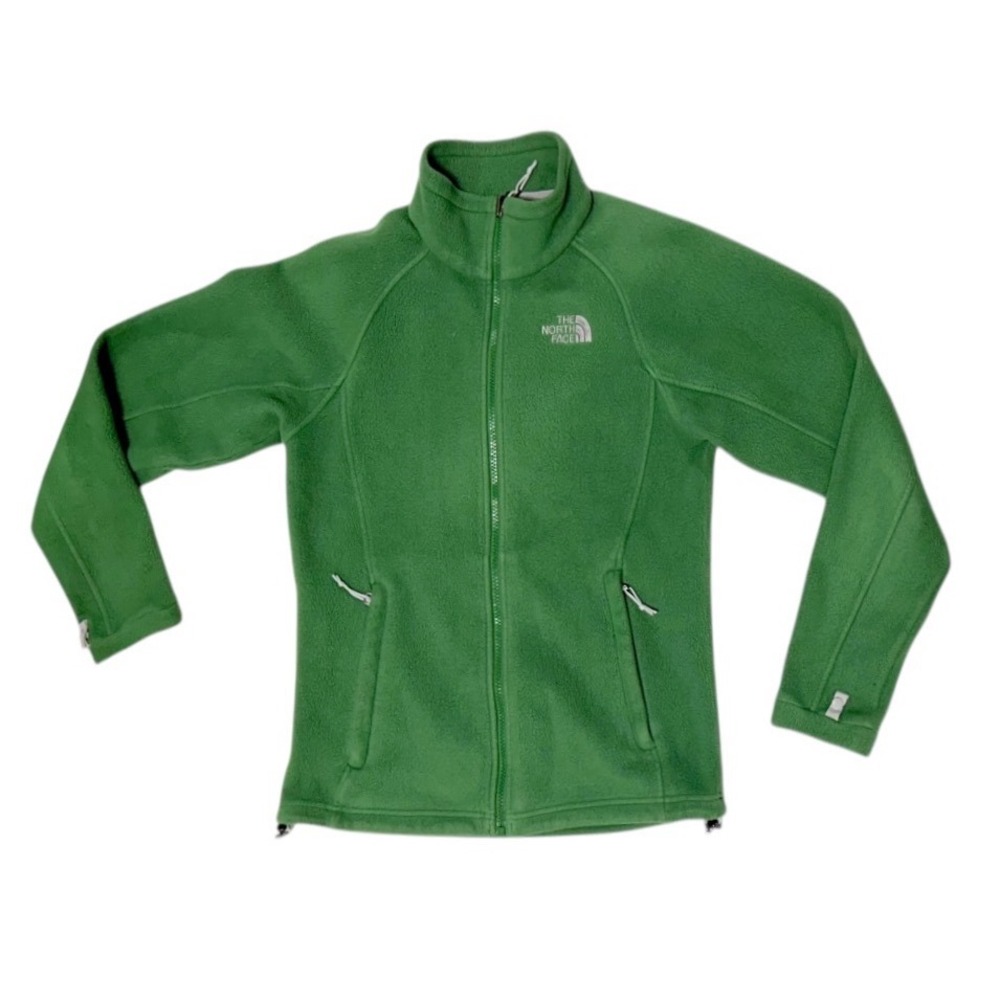 The North Face Fleece Jacket‎ Green Full Zip Stand Collar Women's S P